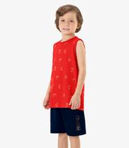 Conjunto Infantil Regata Com Bermuda Rovi Kids Laranja