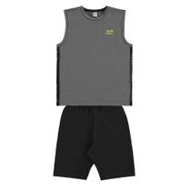 Conjunto Infantil Regata Dry Fit UV 50+ E Bermuda Moletom