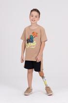 Conjunto Infantil Ribana Street Bear Bege Conjunto Infantil Ribana Street Bear Bege