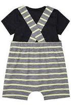 Conjunto Infantil Roupa Bebê Jardineira Listrada Macacão Moletom Com Body Manga Curta Lucboo Conjunto Infantil Roupa Bebê Jardineira Listrada Macacão Moletom Com Body Manga Curta Lucboo