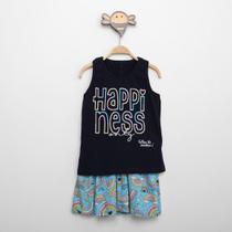 Conjunto Infantil Rovitex Regata E Saia Estampada Menina