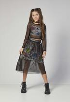 Conjunto Infantil Saia de Tule Preto Mylu Conjunto Infantil Saia de Tule Preto Mylu
