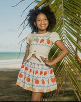 Conjunto infantil saia e blusa