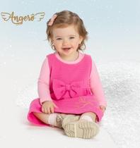 Conjunto Infantil Salopete Moletinho Bled + Blusa em Cotton Angerô Conjunto Infantil Salopete Moletinho Bled + Blusa em Cotton Angerô