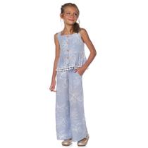 Conjunto infantil santorini sublimada cropped short amada