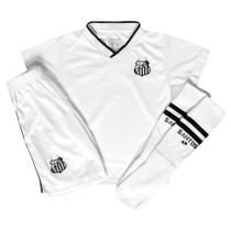 Conjunto Infantil Santos Uniforme Dry Branco Oficial Conjunto Infantil Santos Uniforme Dry Branco Oficial