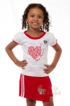 Conjunto Infantil São Paulo Feminino Short Saia Oficial