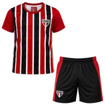 Conjunto Infantil São Paulo Tricolor Camiseta Bermuda Cor:PretoTamanho:10Gênero:Únissex Conjunto Infantil São Paulo Tricolor Camiseta Bermuda Cor:PretoTamanho:10Gênero:Únissex