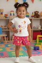 Conjunto Infantil Short E Blusa De Calor - Elian Cor:Modelo 02Tamanho:04