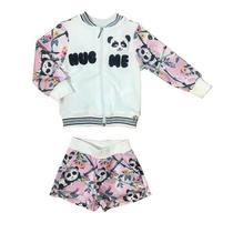 Conjunto Infantil Short Panda + Casaco com Ziper Mon Sucre 3200 Conjunto Infantil Short Panda + Casaco com Ziper Mon Sucre 3200