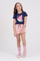 Conjunto Infantil Shorts Saia Melancia Marinho Conjunto Infantil Shorts Saia Melancia Marinho