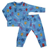 Conjunto Infantil Soft Estampado Inverno Unissex 1/2/3 Anos