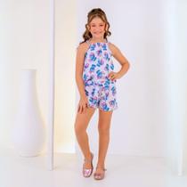 Conjunto Infantil Stitch Short e Blusa de Amarrar