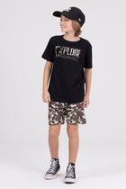Conjunto Infantil Sublimado Camuflado Preto Conjunto Infantil Sublimado Camuflado Preto