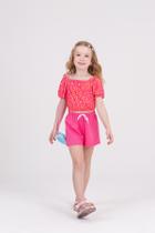Conjunto Infantil Sublimado Margaridas Laranja Conjunto Infantil Sublimado Margaridas Laranja