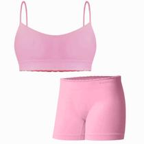 Conjunto Infantil Sutia e Calcinha Boxer Sem Costura Selene 2061000