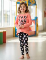 Conjunto Infantil Tamanho 03 Menina Meia Estação Milon/Kyly/Quebra Cabeça