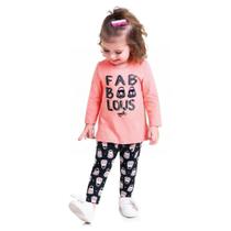 Conjunto Infantil Tamanho 03 Menina Meia Estação Milon/Kyly/Quebra Cabeça