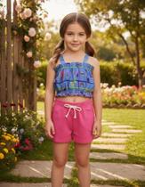 Conjunto Infantil Tamanho 04 Menina Verão Catavento/Kely Kety