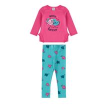 Conjunto Infantil Tamanho 1, 2 Inverno Meninas Estampado - Malwee Kids Conjunto Infantil Tamanho 1, 2 Inverno Meninas Estampado - Malwee Kids