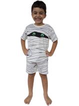 Conjunto Infantil Temático Fantasia Múmia Com Camiseta e Short