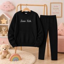 Conjunto infantil Térmico menina blusa manga longa e legging Cor:PretoTamanho:10Y Conjunto infantil Térmico menina blusa manga longa e legging Cor:PretoTamanho:10Y