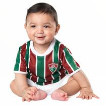 Conjunto Infantil Torcida Baby Fluminense Camisa+ Calção Micro Dry Sublimado