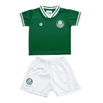 Conjunto Infantil Torcida Baby Palmeiras Camisa + Calção Micro Dry Sublimado