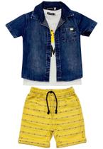 Conjunto infantil três peças masculino