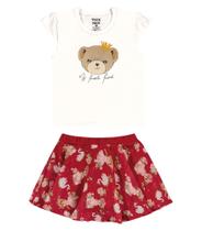 Conjunto Infantil Urso Trick Nick Vermelho - Trick Nick Baby Conjunto Infantil Urso Trick Nick Vermelho - Trick Nick Baby