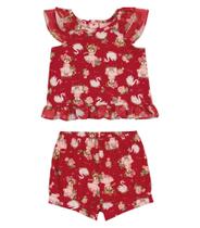 Conjunto Infantil Urso Trick Nick Vermelho - Trick Nick Baby Conjunto Infantil Urso Trick Nick Vermelho - Trick Nick Baby