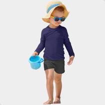 Conjunto Infantil UV Blusa Short Proteção Solar Moda Praia Conjunto Infantil UV Blusa Short Proteção Solar Moda Praia