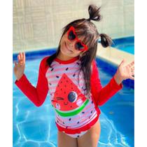 Conjunto Infantil UV50 Proteção Solar Bebê Moda Praia Menina Conjunto Infantil UV50 Proteção Solar Bebê Moda Praia Menina