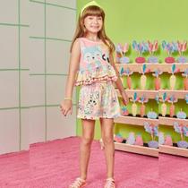 Conjunto Infantil Verão Blusa e Short em Malha Fresh Tam 2 a 14 - Kukiê Conjunto Infantil Verão Blusa e Short em Malha Fresh Tam 2 a 14 - Kukiê