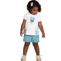 Conjunto Infantil Verão Blusa e Short Verde Claro - Milon Conjunto Infantil Verão Blusa e Short Verde Claro - Milon