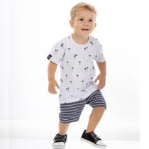 Conjunto Infantil Verão Camiseta e Bermuda 2 peças Coqueiros - Biogás Conjunto Infantil Verão Camiseta e Bermuda 2 peças Coqueiros - Biogás