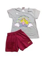 Conjunto Infantil Verão Criança Menina Bebê Regata Personagens