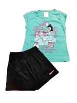 Conjunto Infantil Verão Criança Menina Bebê Regata Personagens