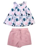 Conjunto Infantil Verão Floresta Feminina Mily Conjunto Infantil Verão Floresta Feminina Mily