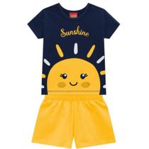 Conjunto infantil verão kyly em algodão menina 4-6-8-