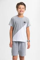 Conjunto Infantil Verão Masculino Recortes Mega Kids - Mescla