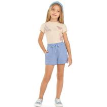 Conjunto Infantil Verão Menina Blusa E Short Borboleta - Angerô Conjunto Infantil Verão Menina Blusa E Short Borboleta - Angerô