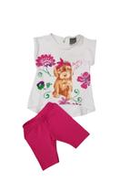 Conjunto Infantil verão Menina Cachorro Malwee