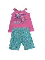 Conjunto infantil verão menina com alça dupla malwee 4-6-8