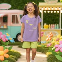 Conjunto Infantil Verão Menina e Menino 01 ao 16 Anos Blusa e Short Estampas Sortidas