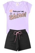 Conjunto Infantil Verão Menina Shine! - Lilás