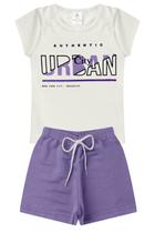 Conjunto Infantil Verão Menina Urban -Off White