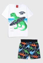 Conjunto Infantil Verão Menino Camiseta e Bermuda Dinossauros 2 peças - Kyly