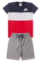 Conjunto Infantil Verão Menino MagiaBaby Recortes -Marinho Conjunto Infantil Verão Menino MagiaBaby Recortes -Marinho