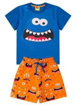 Conjunto Infantil Verao Menino Monstrinho Hawai